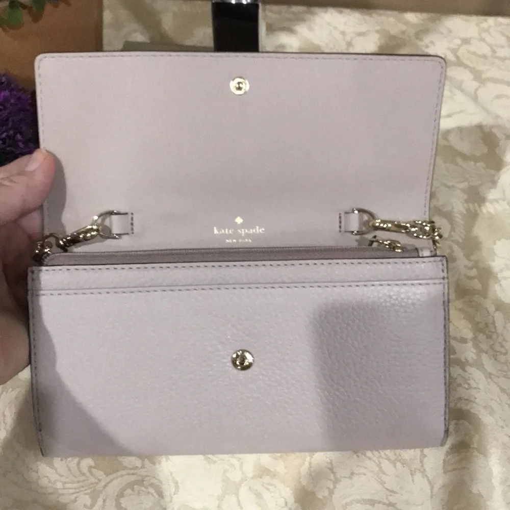 Kate Spade Leather Wristlet/ Wallet with Chain